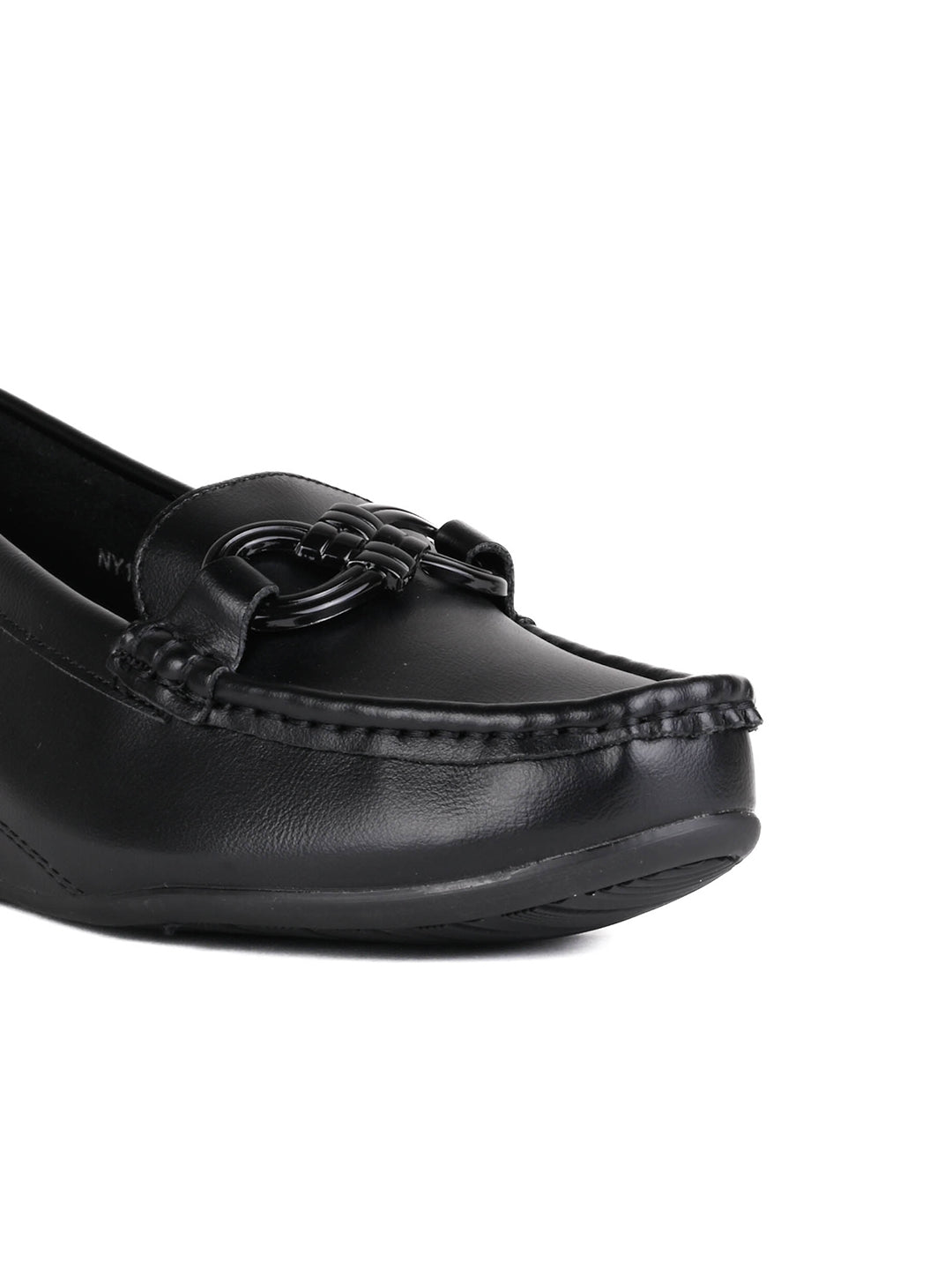 Women, Women Footwear, Black Loafers
