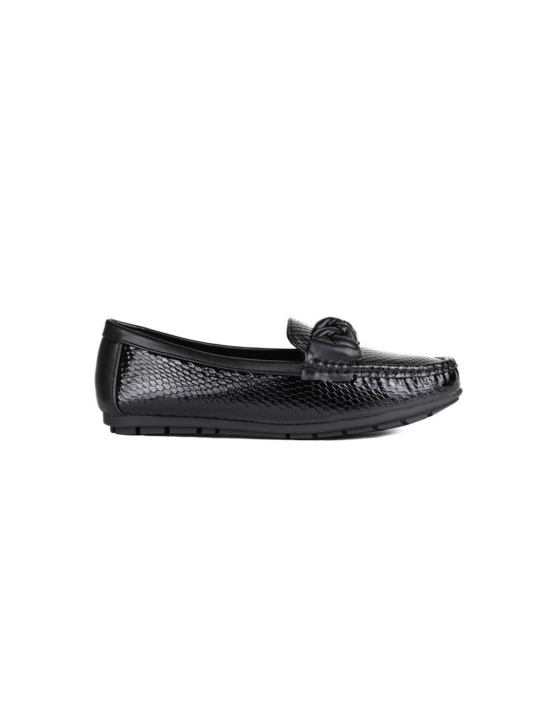 Women, Women Footwear, Black Loafers