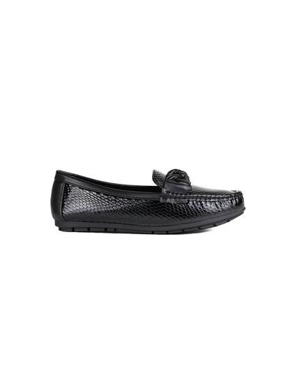 Women, Women Footwear, Black Loafers