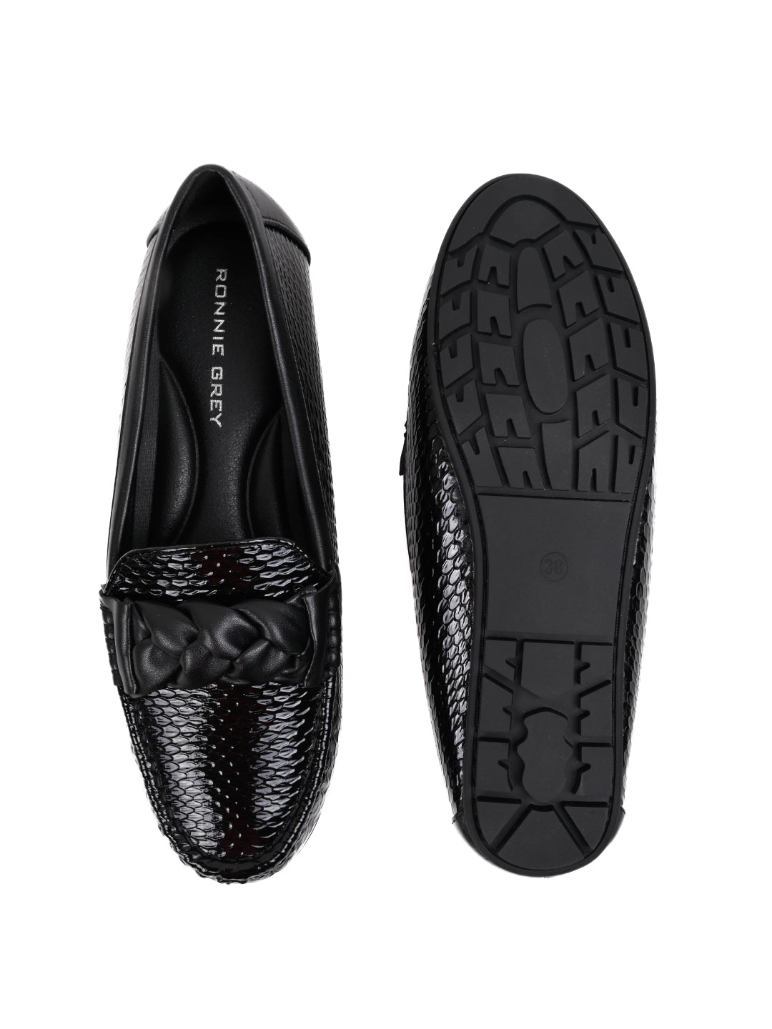 Women, Women Footwear, Black Loafers