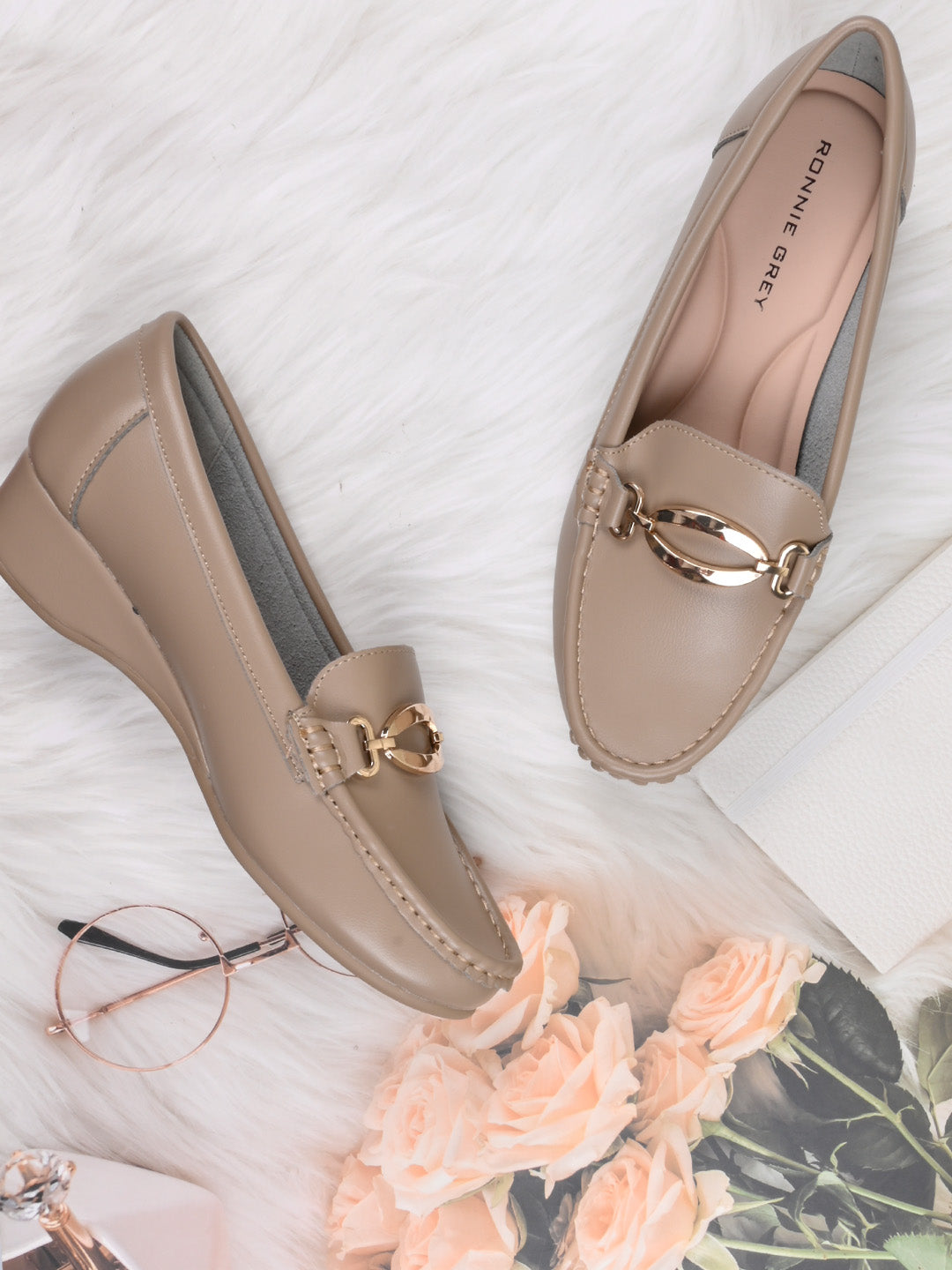 Women, Women Footwear, Beige Loafers