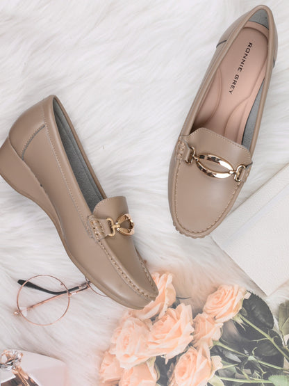 Women, Women Footwear, Beige Loafers