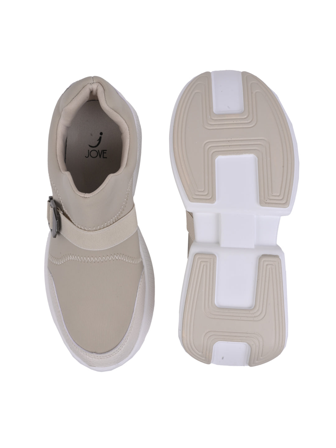 Women, Women Footwear, Beige Sneakers
