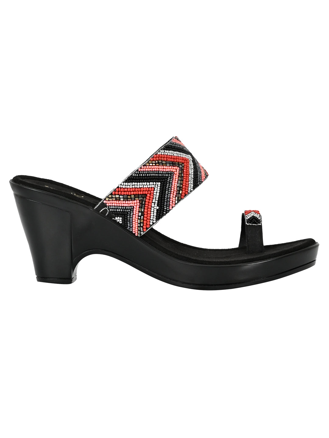 Summer Collection- Women Black Embellished Sandals