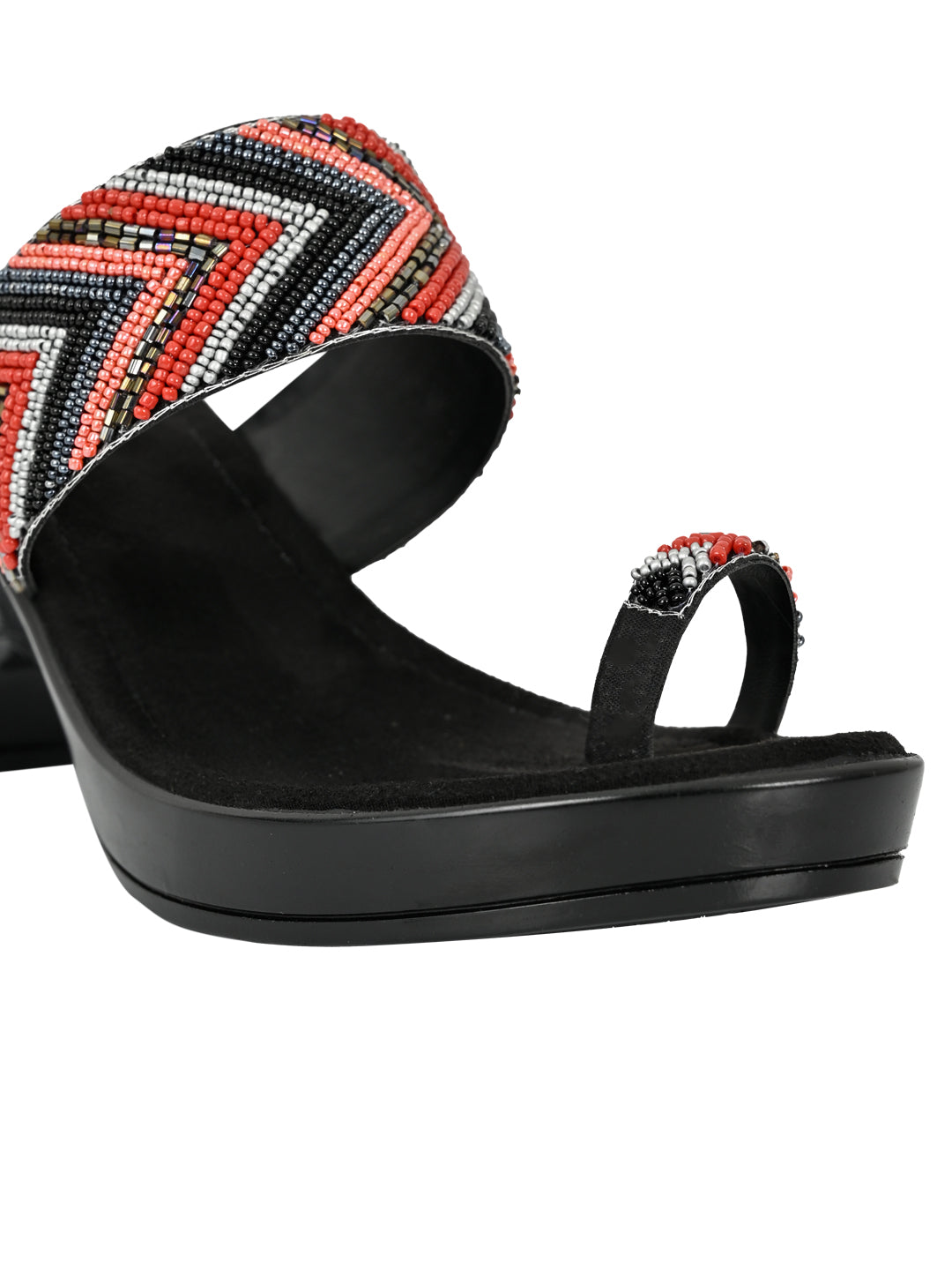 Summer Collection- Women Black Embellished Sandals