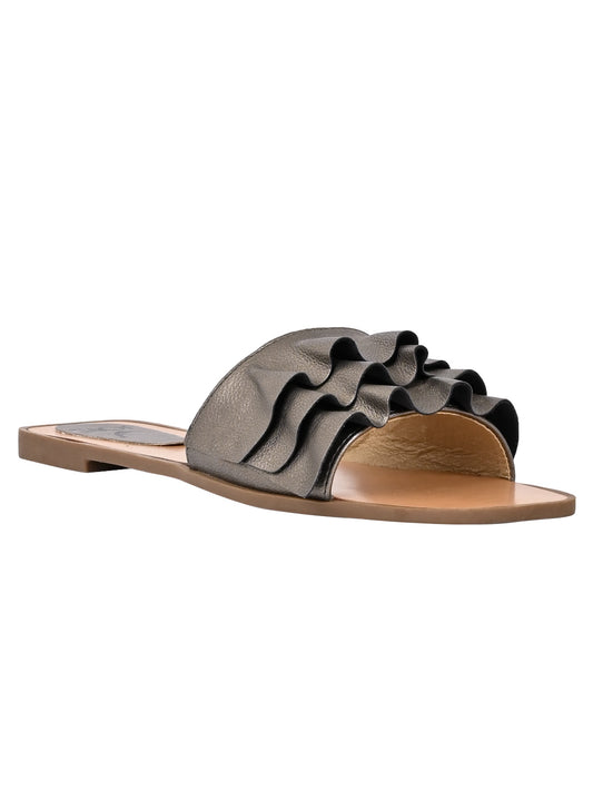 Summer Collection- Women Grey Solid Open Toe Flats