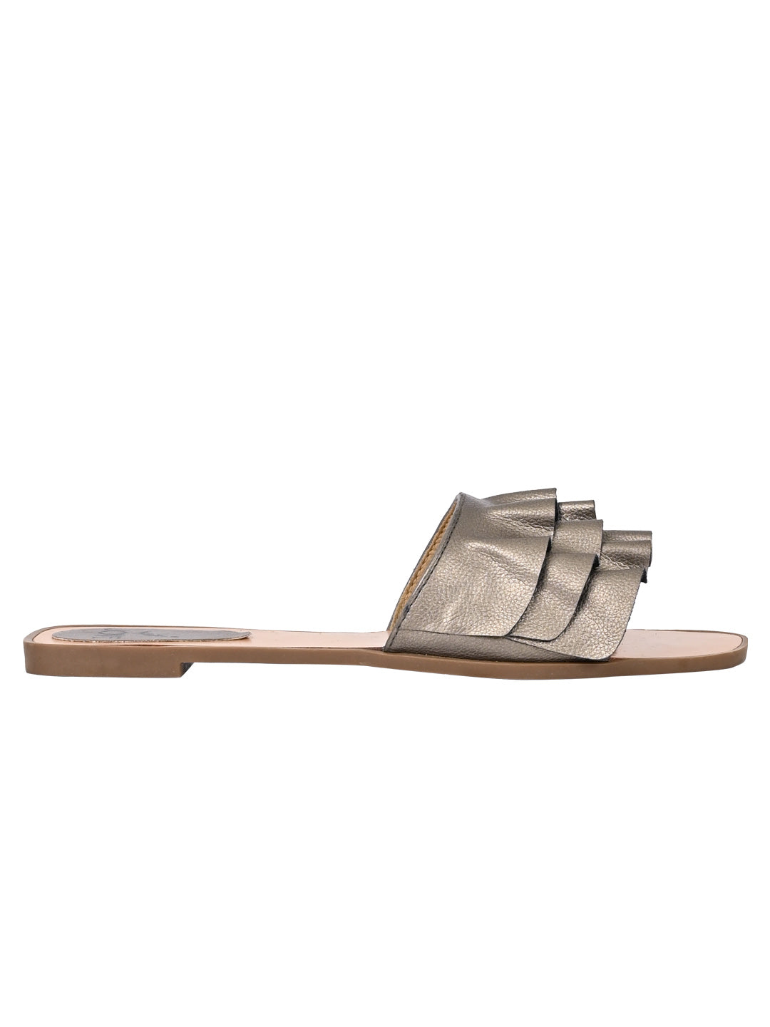 Summer Collection- Women Grey Solid Open Toe Flats