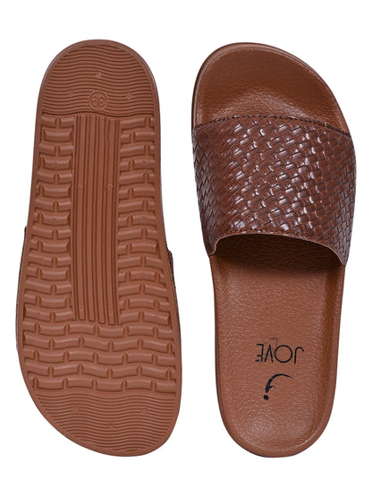 Footwear, Women Footwear, Brown Slides