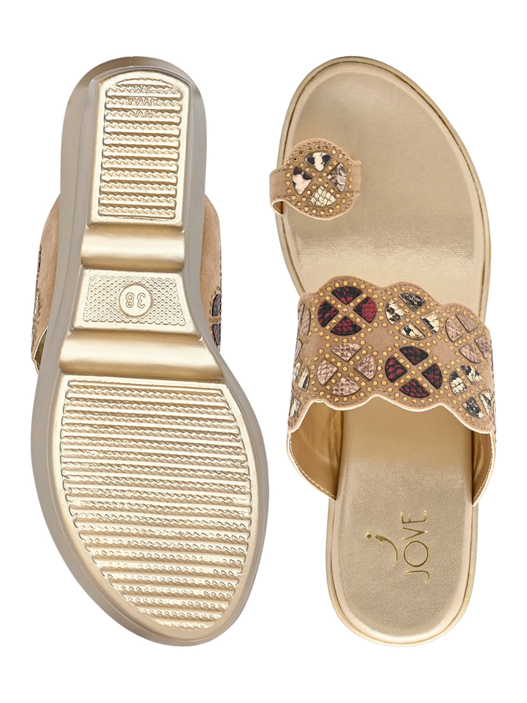 Footwear, Women Footwear, Golden Sandals