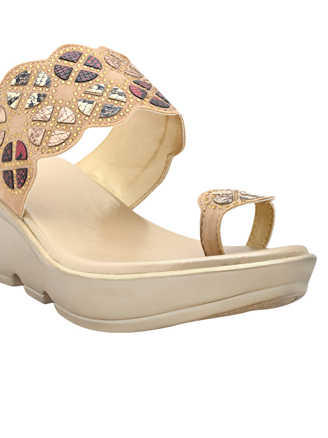 Footwear, Women Footwear, Golden Sandals