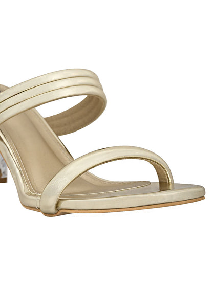 Footwear, Women Footwear, GOLD, Heel Sandals