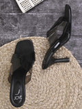 Women, Women Footwear, Black Sandals