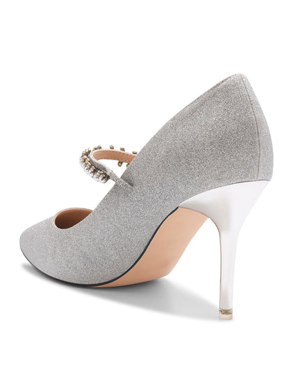 Women, Women Footwear, Silver Stilettos