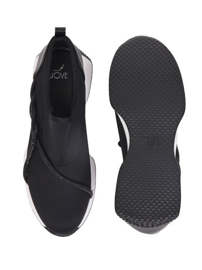 Women, Women Footwear, Black Loafers