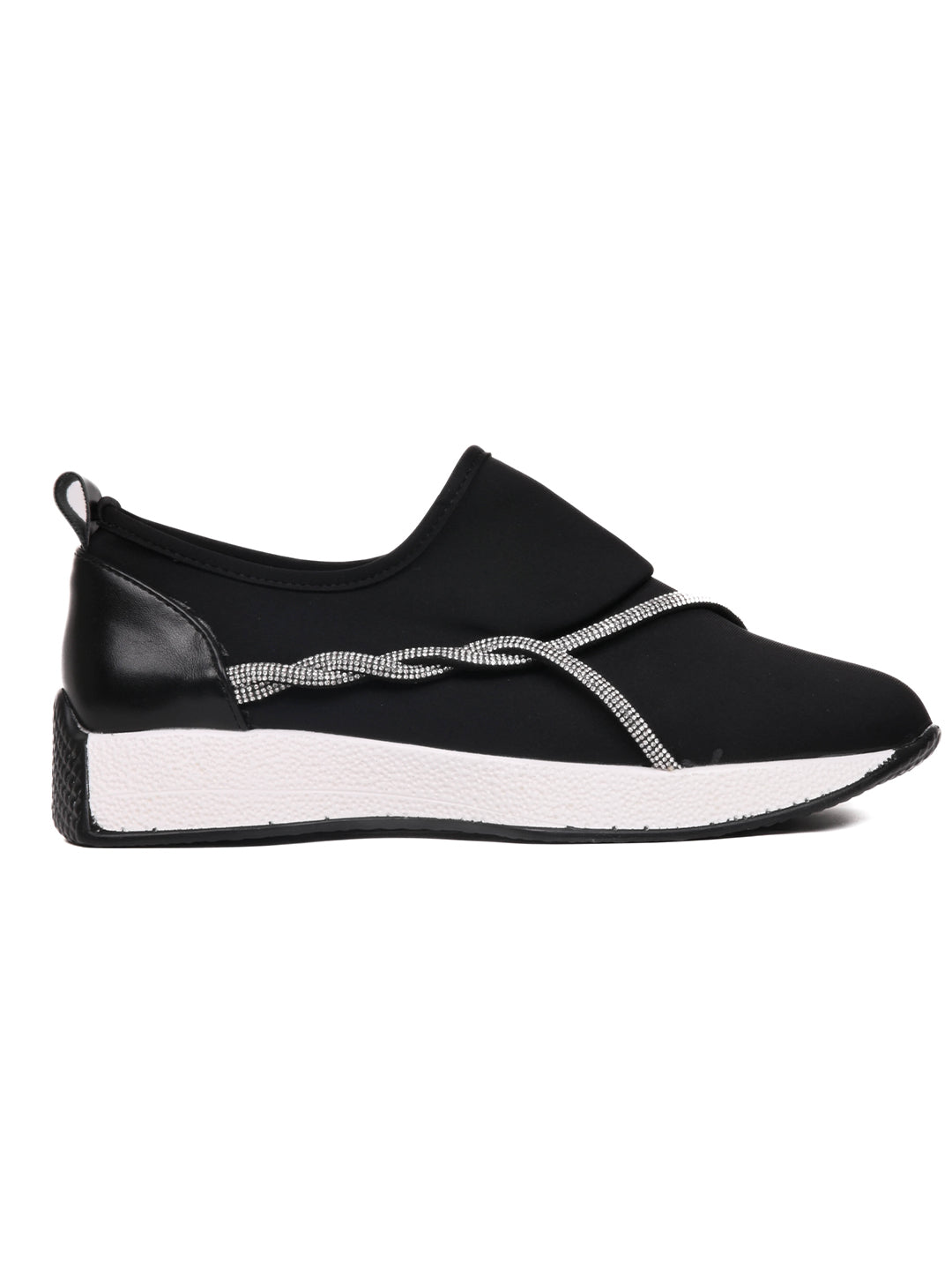 Women, Women Footwear, Black Loafers