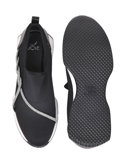 Women, Women Footwear, Black Loafers