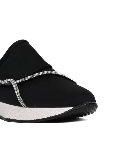 Women, Women Footwear, Black Loafers