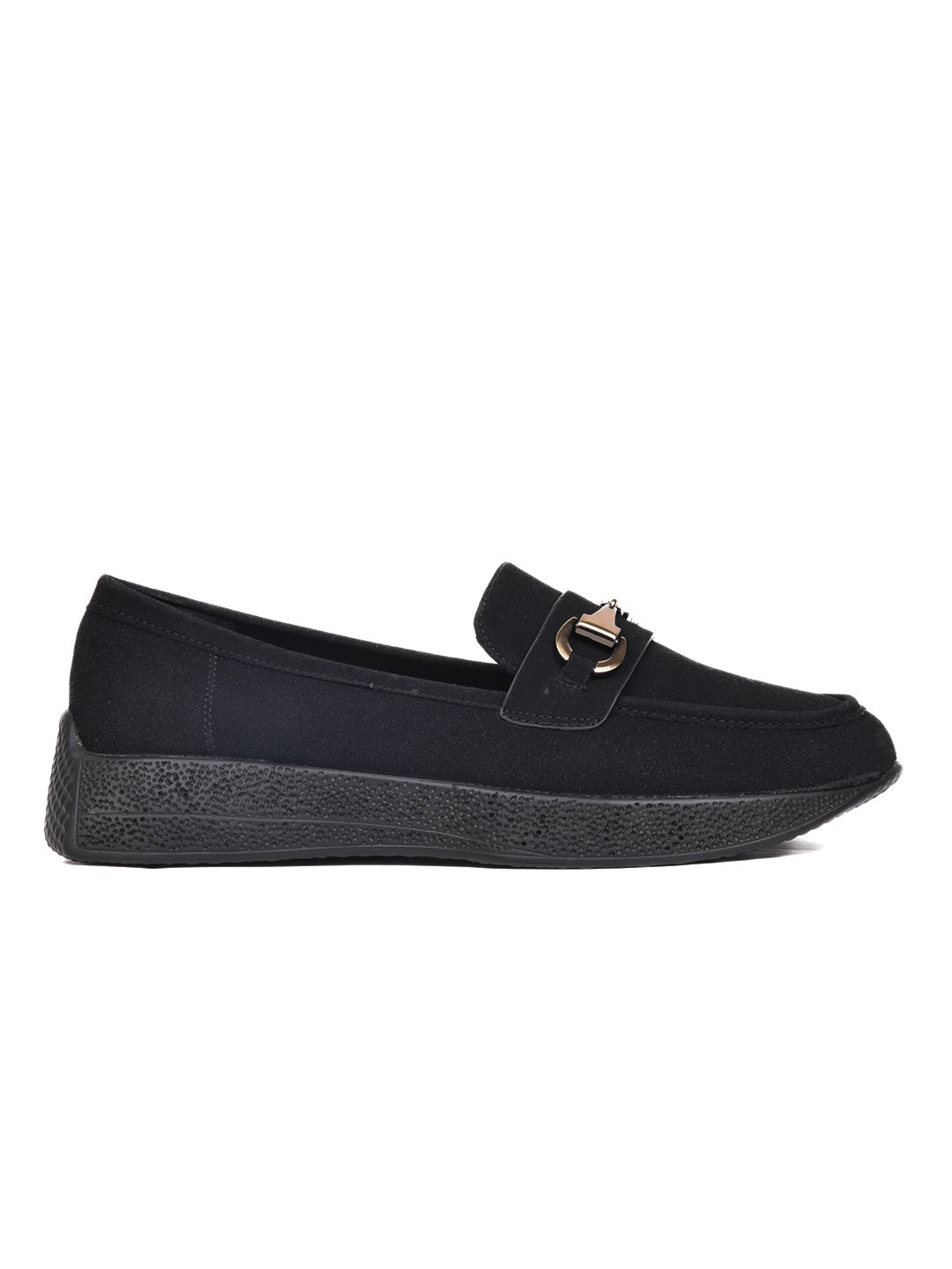 Women, Women Footwear, Black Loafers