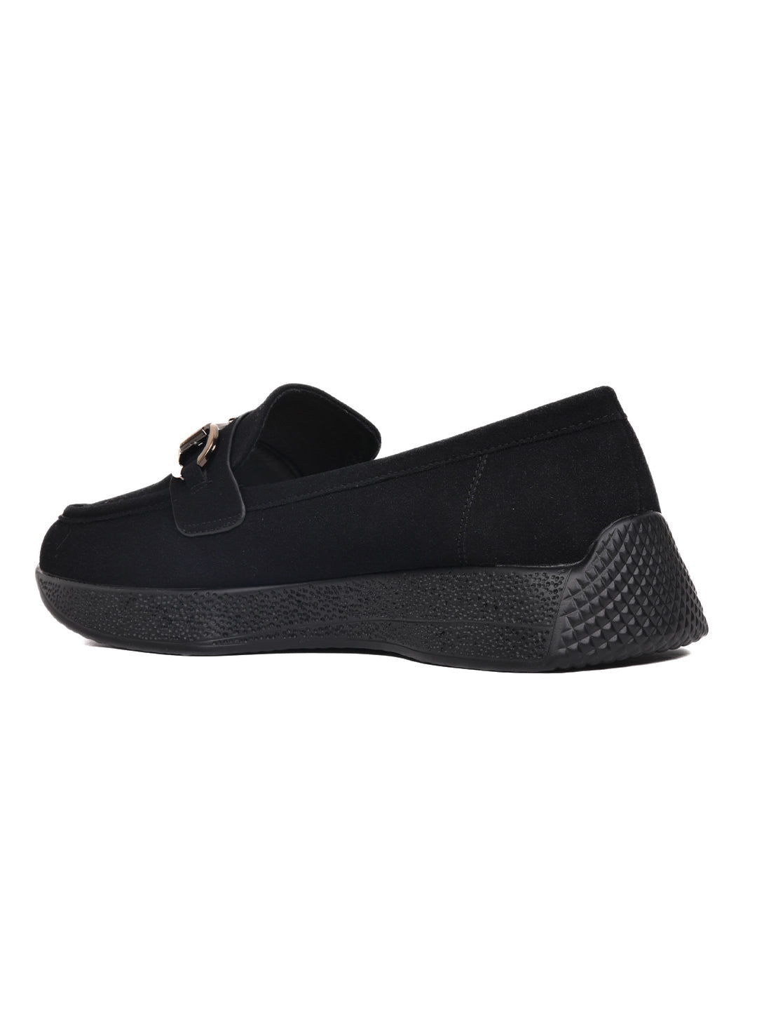 Women, Women Footwear, Black Loafers