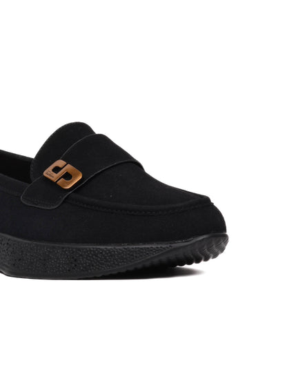 Women, Women Footwear, Black Loafers