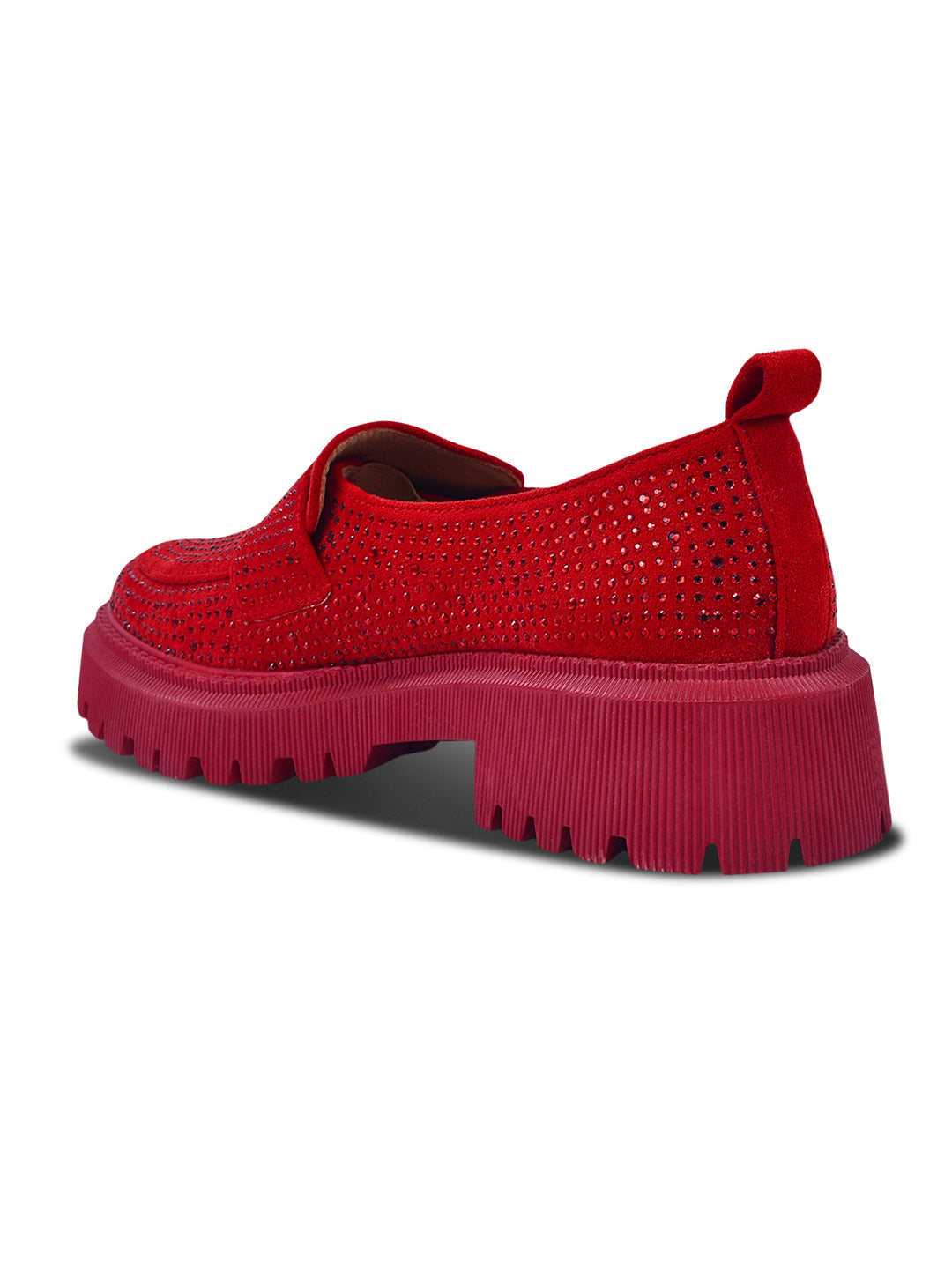 Women, Women Footwear, Red Loafers