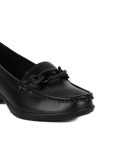 Women, Women Footwear, Black Loafers