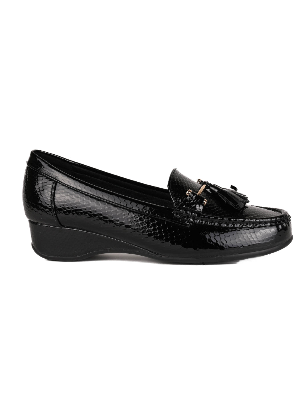 Women, Women Footwear, Black Loafers