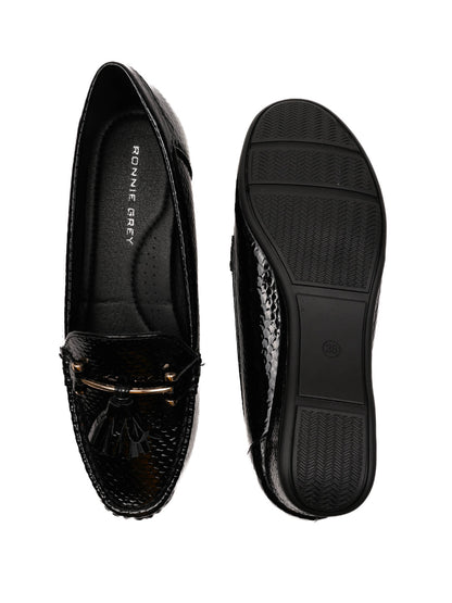 Women, Women Footwear, Black Loafers