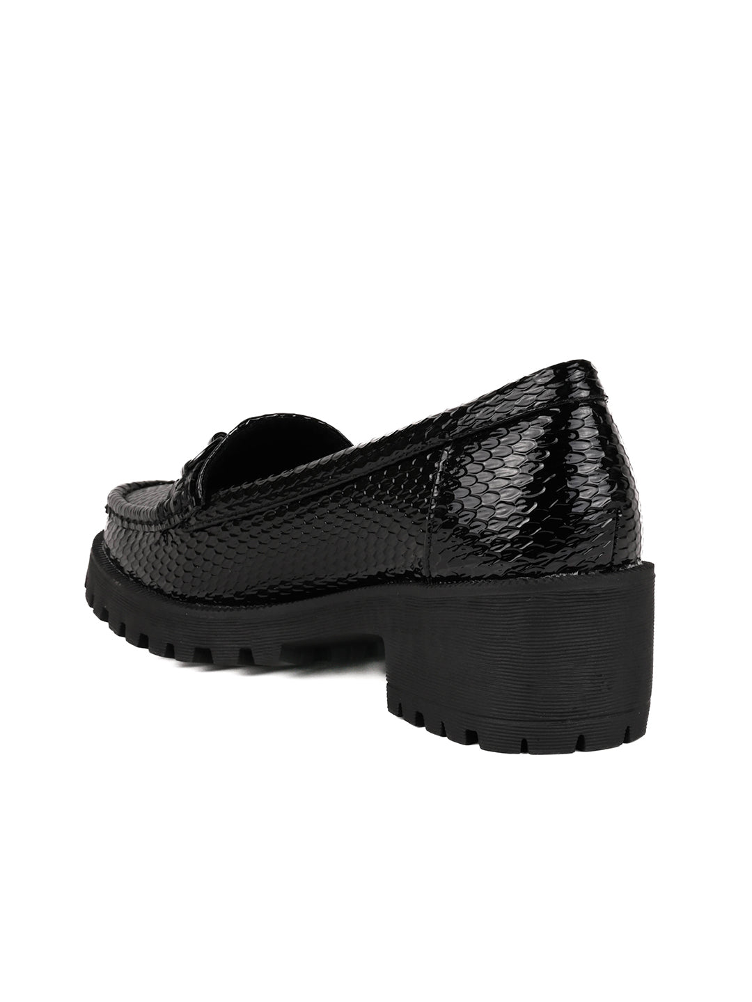 Women, Women Footwear, Black Loafers