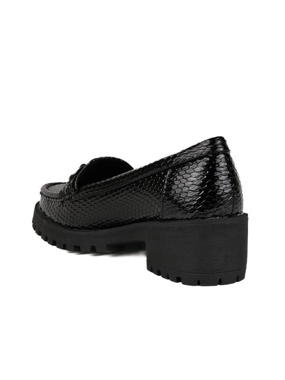 Women, Women Footwear, Black Loafers