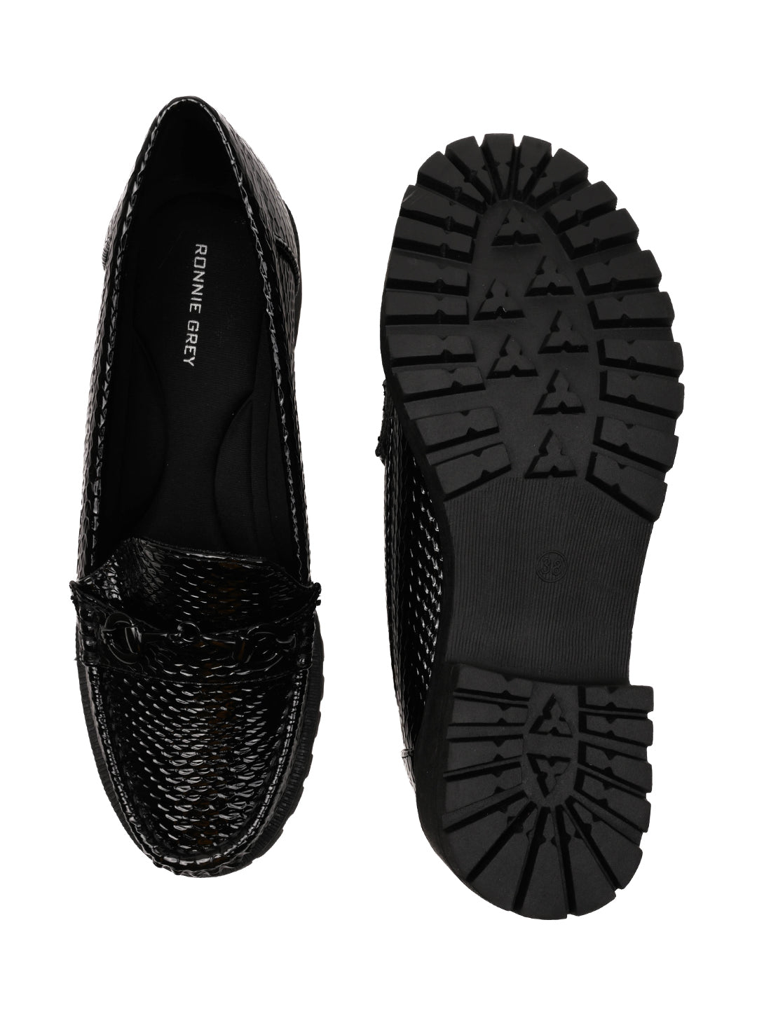 Women, Women Footwear, Black Loafers