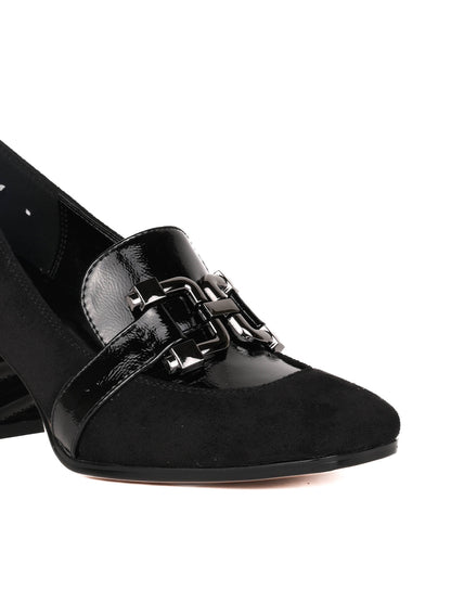 Women, Women Footwear, Black Loafers