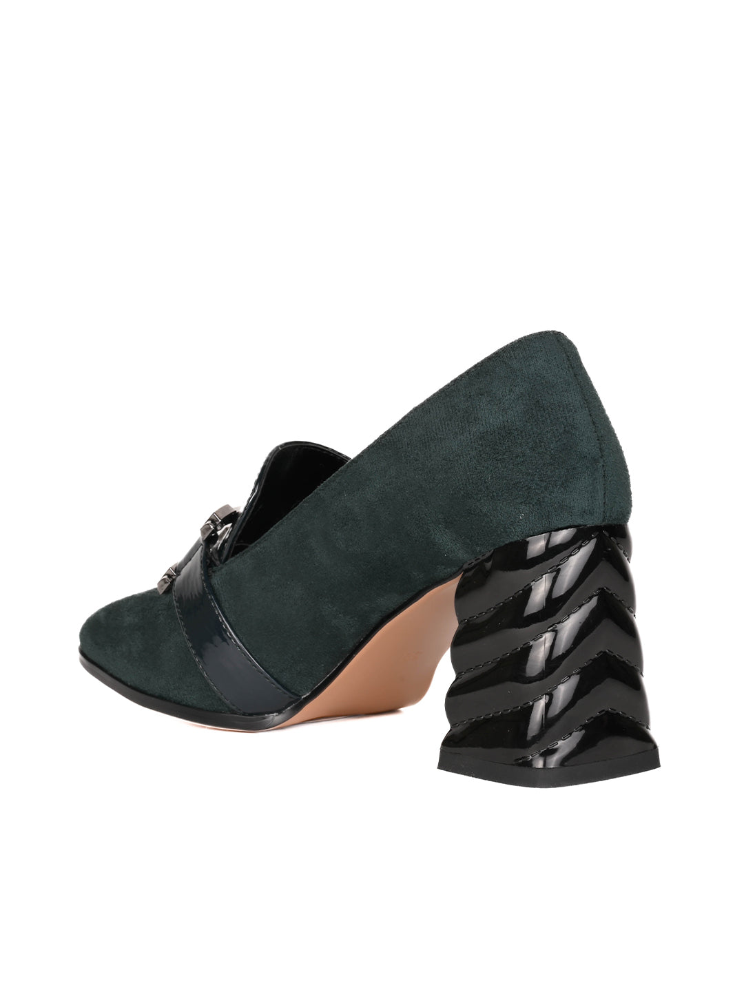 Women, Women Footwear, Green Loafers