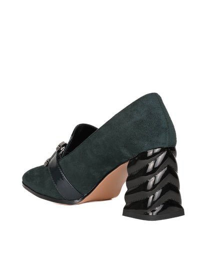 Women, Women Footwear, Green Loafers