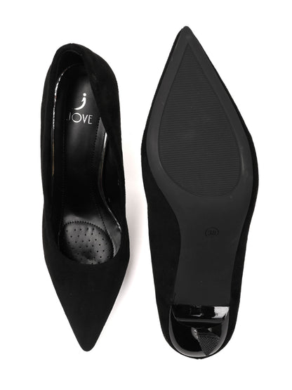 Women, Women Footwear, Black Pumps