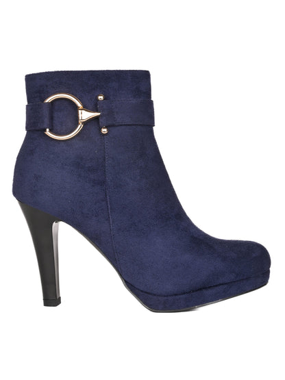 Women, Women Footwear, Navy Blue Boots