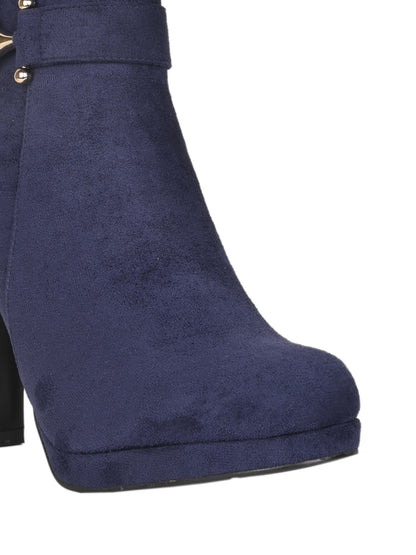 Women, Women Footwear, Navy Blue Boots