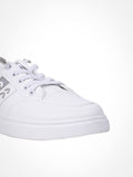 Women White & Grey Embroidered Sneakers