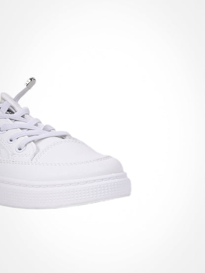 Women White & Black Textured Sneakers