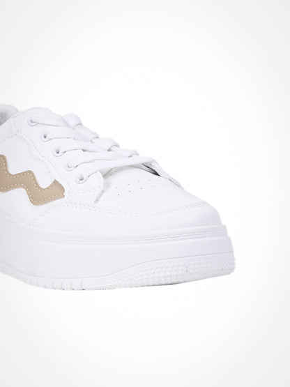 Women White Colourblocked Sneakers