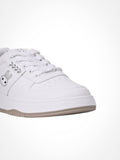 Women White & Grey Embroidered Sneakers