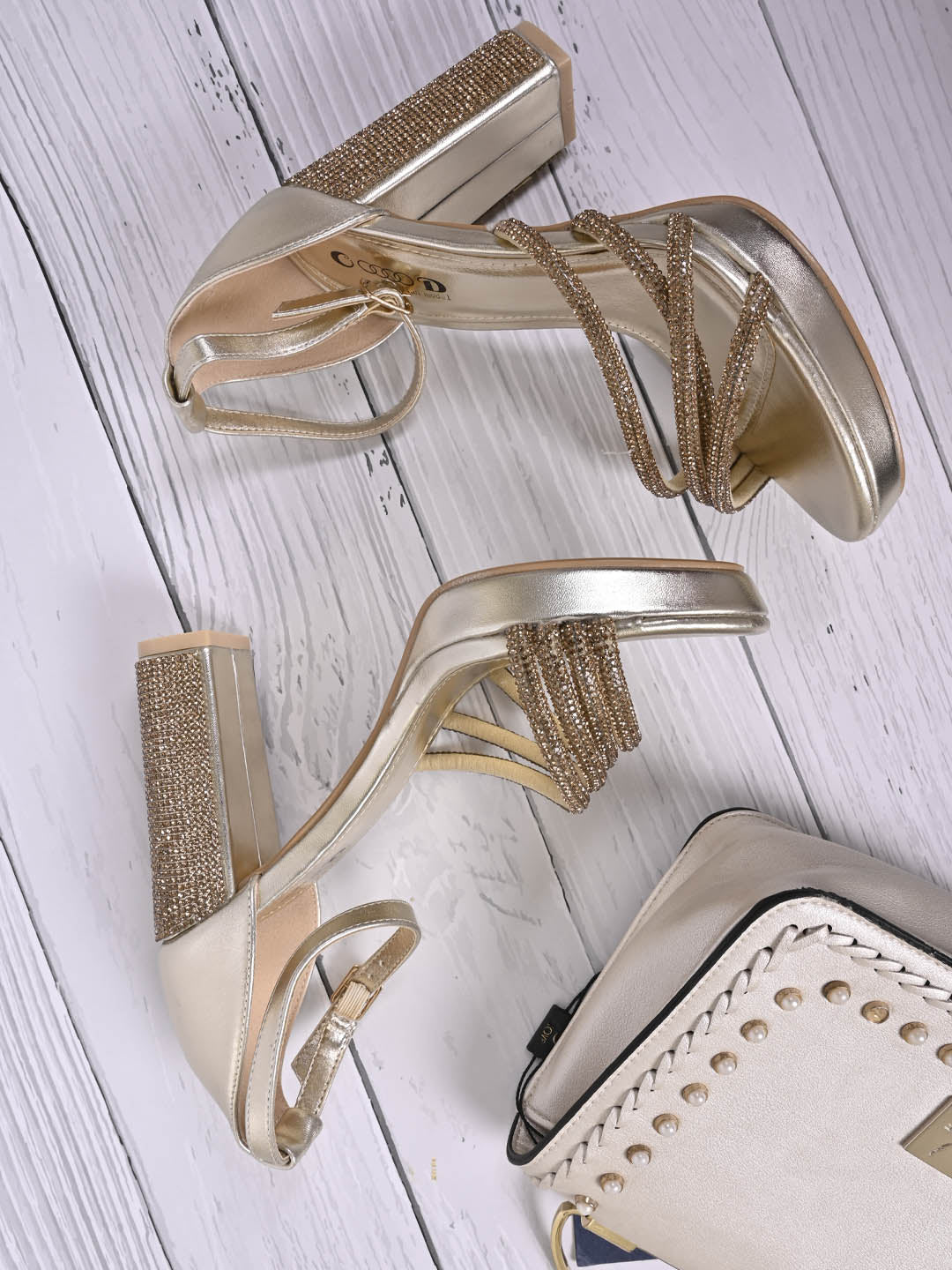 Women, Women Footwear, Gold Sandal