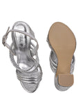 Women, Women Footwear, Silver Sandal