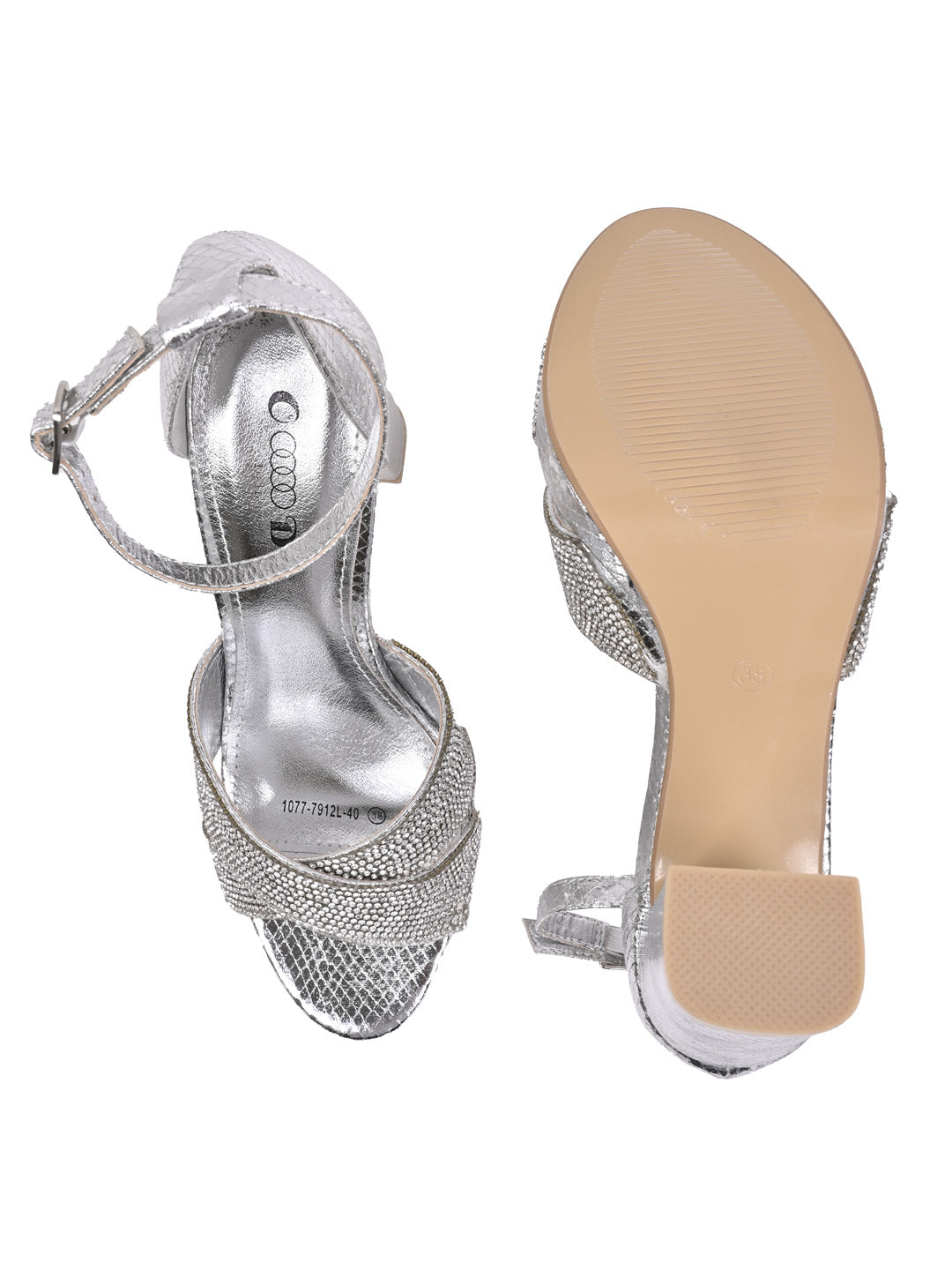 Women, Women Footwear, Silver Sandal