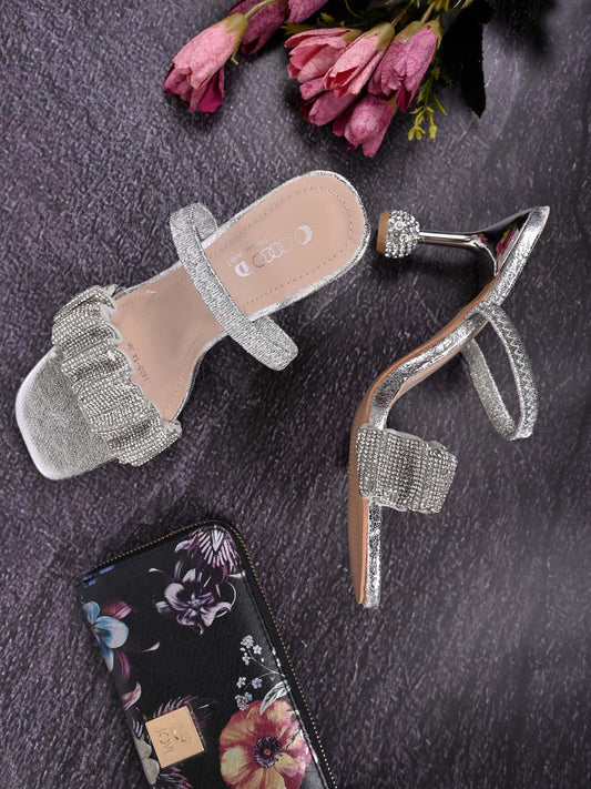 Women, Women Footwear, Silver Sandal