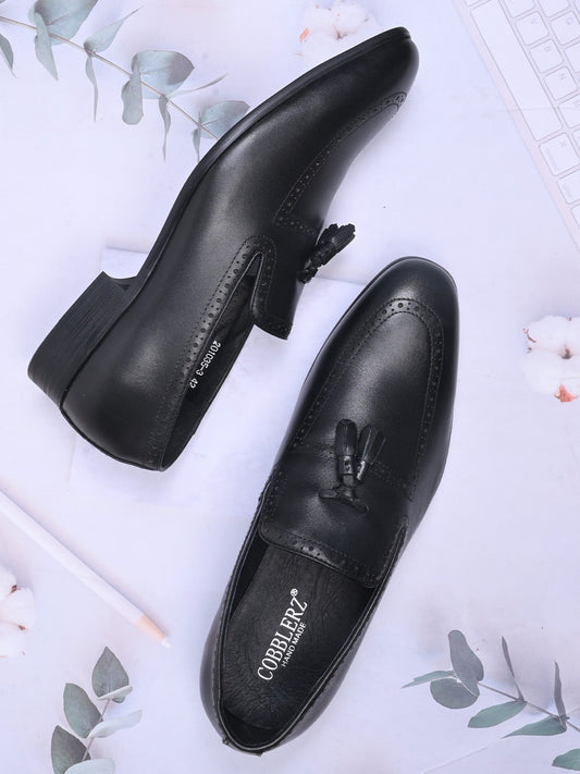 Men, Men Footwear, Black Loafers