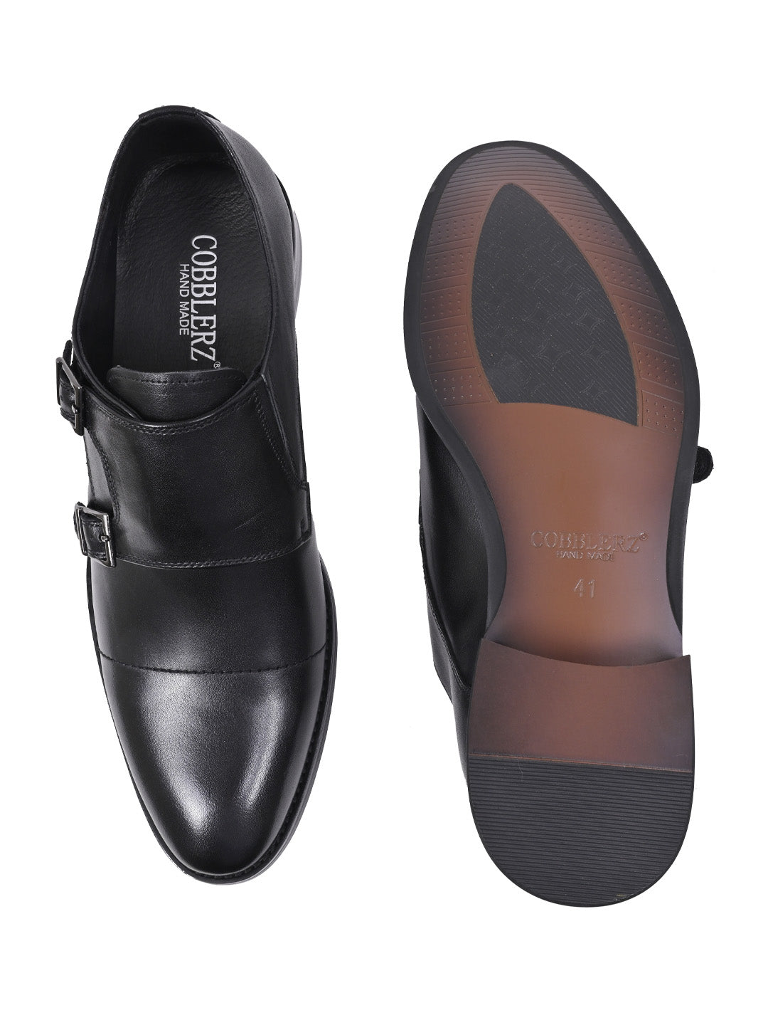 Men, Men Footwear, Black Monk Formal Shoes