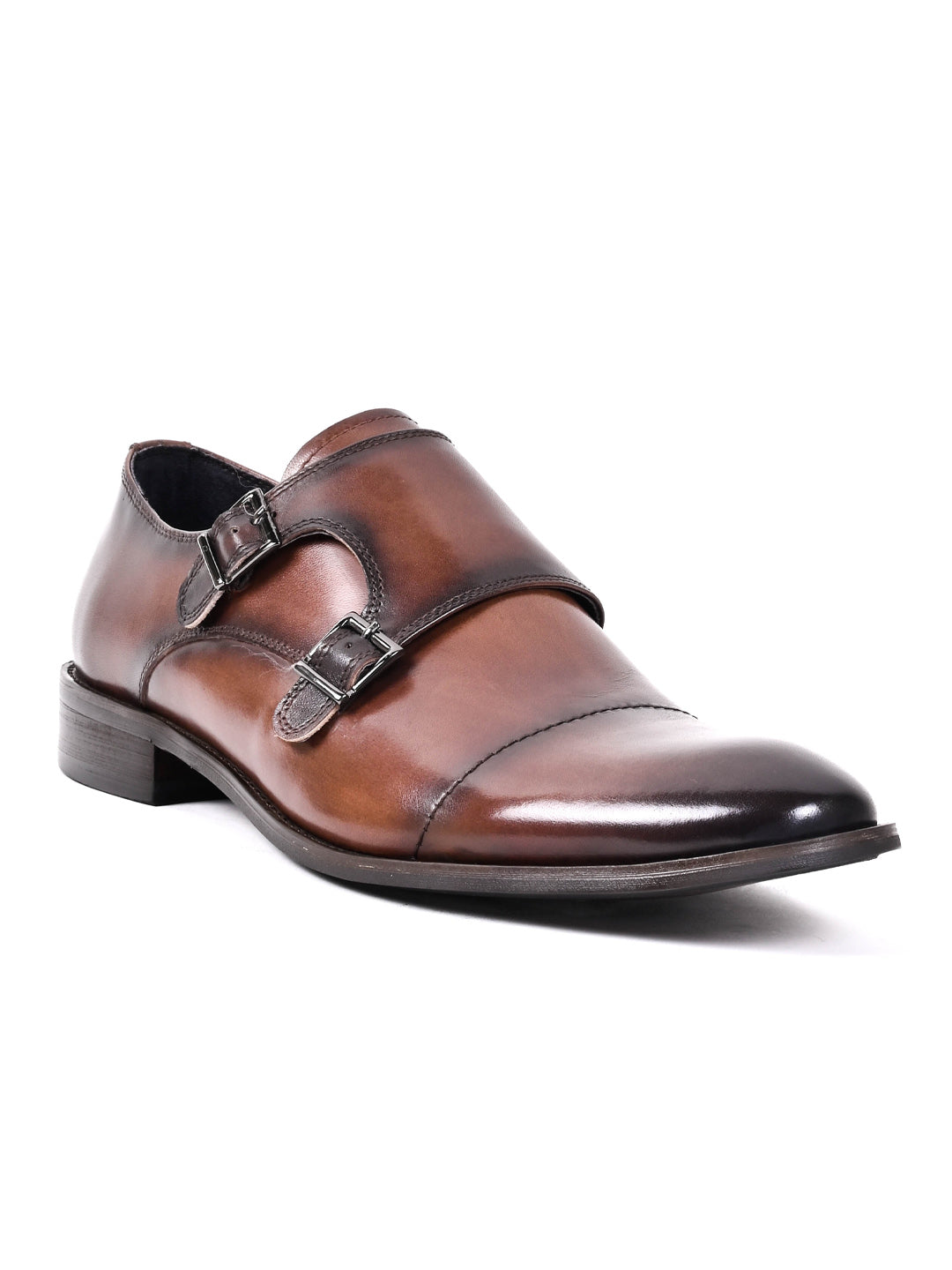 Men, Men Footwear, Brown Monk Formal Shoes