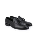Men Black Solid Tassel Loafers
