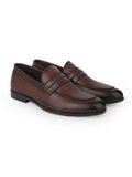 Men Brown Solid Formal Loafers